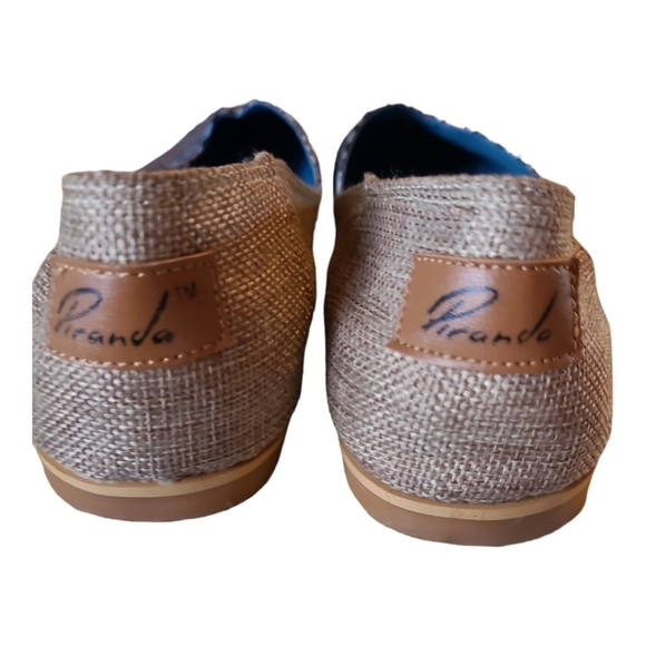 Piranda* Dignity* Slip on Flats* Blue/Tan Print* Sz 9 - Picture 6 of 8